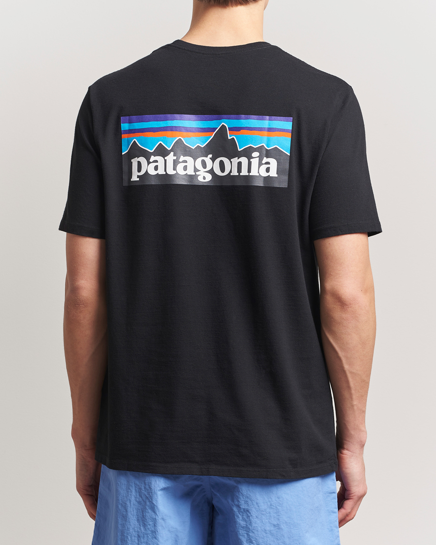 Hombres | Camisetas | Patagonia | P-6 Logo T-Shirt Black