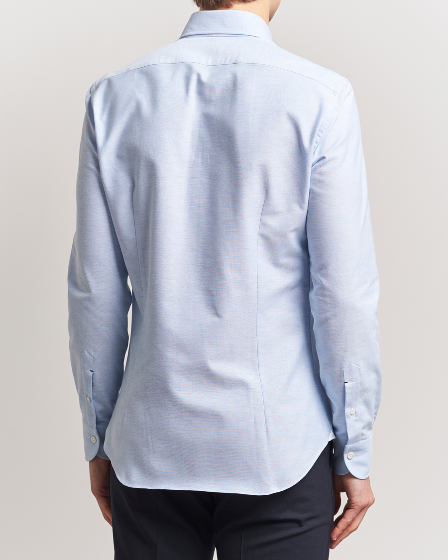 Hombres | Camisas | Mazzarelli | Soft Oxford Button Down Shirt Light Blue