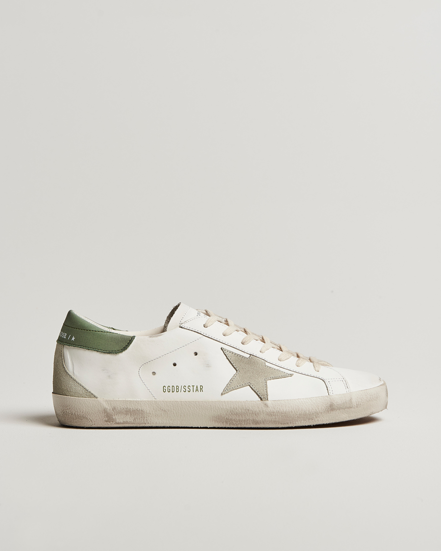 Hombres | Golden Goose Super-Star Sneakers White/Green | Golden Goose | Super-Star Sneakers White/Green