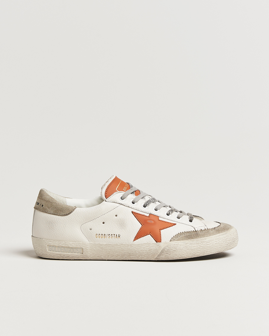 Hombres | Golden Goose Super-Star Sneakers White/Orange | Golden Goose | Super-Star Sneakers White/Orange