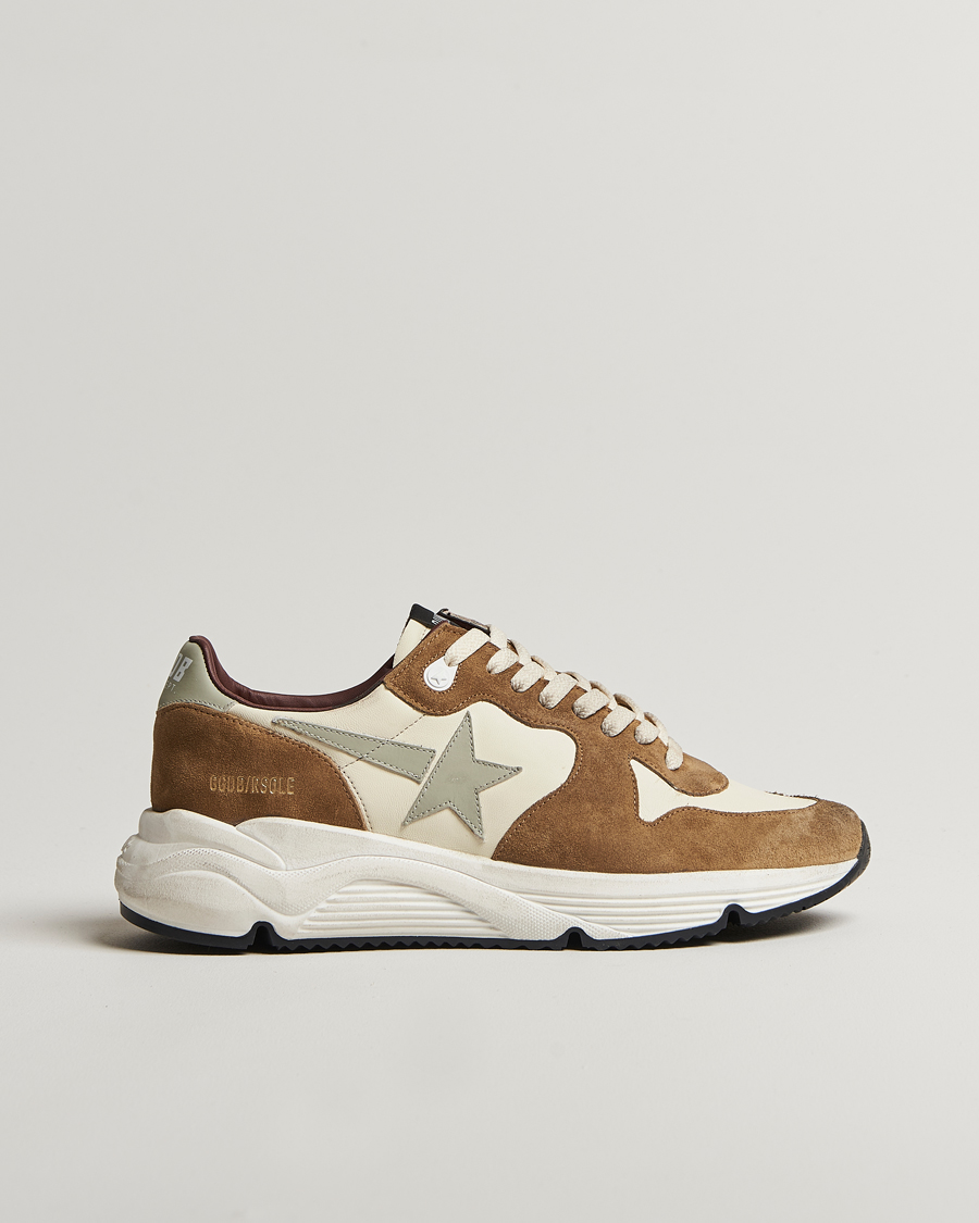 Hombres | Golden Goose Running Sole Sneakers White/Brown | Golden Goose | Running Sole Sneakers White/Brown