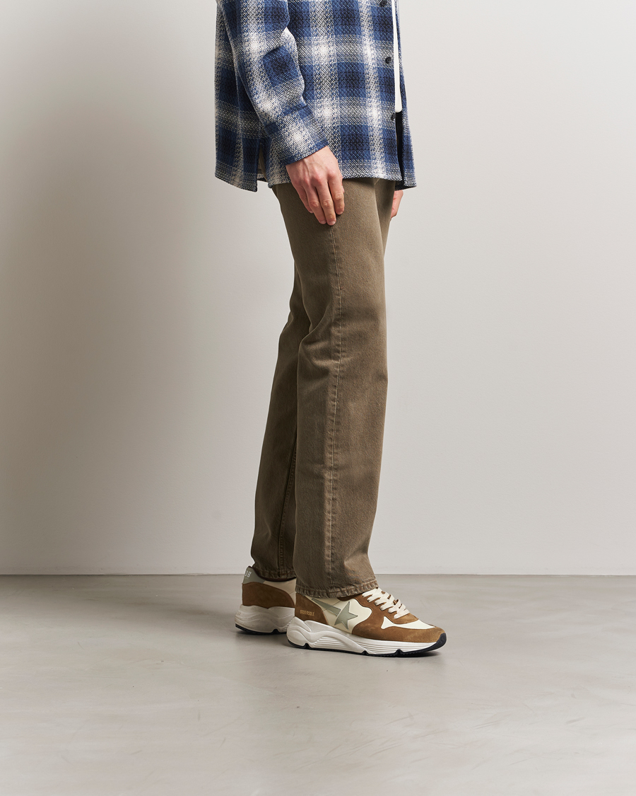 Hombres | Golden Goose Running Sole Sneakers White/Brown | Golden Goose | Running Sole Sneakers White/Brown