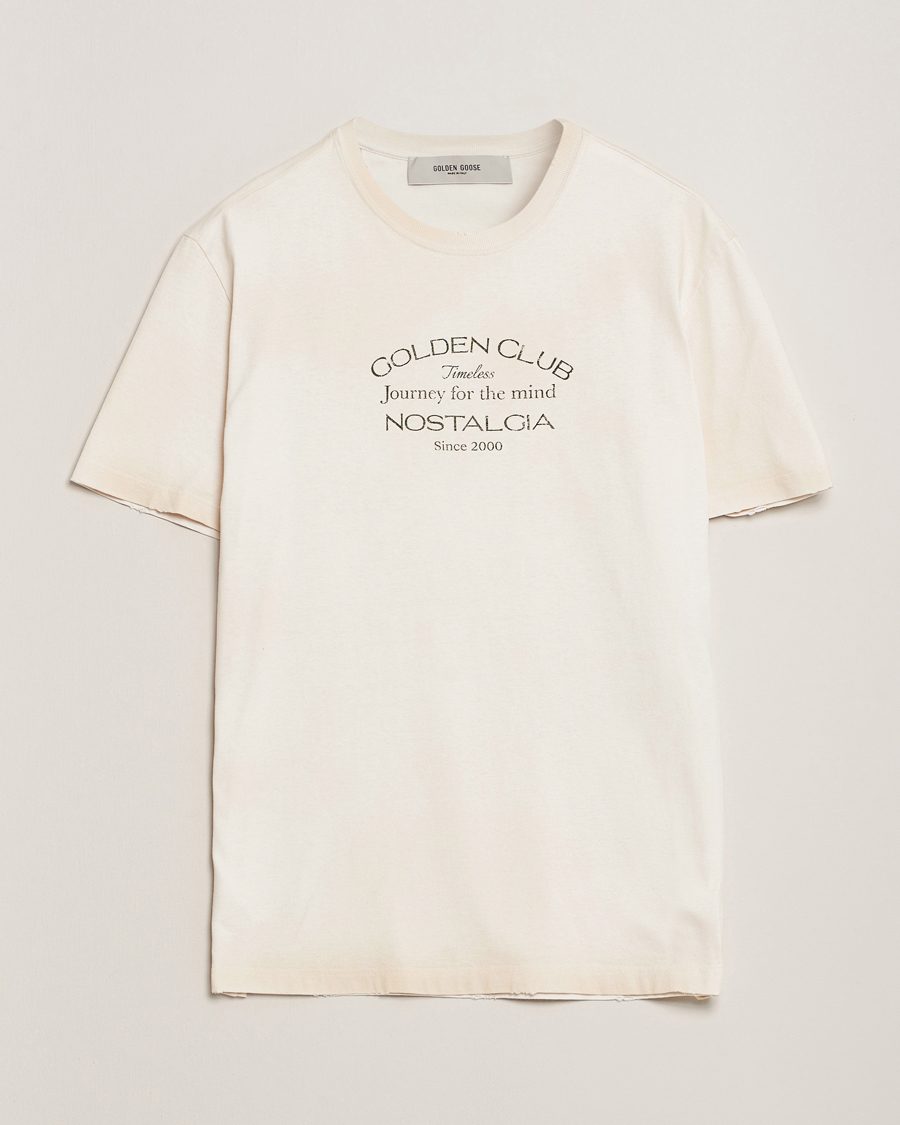 Hombres | Camisetas | Golden Goose | Short Sleeve Journey T-Shirt Heritage White