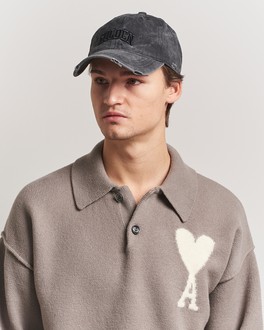 Hombres | Golden Goose Cotton Twill Baseball Cap Anthracite | Golden Goose | Cotton Twill Baseball Cap Anthracite