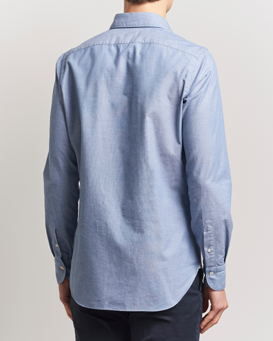 Hombres | Camisas | Finamore Napoli | Gaeta Chambray Shirt Blue