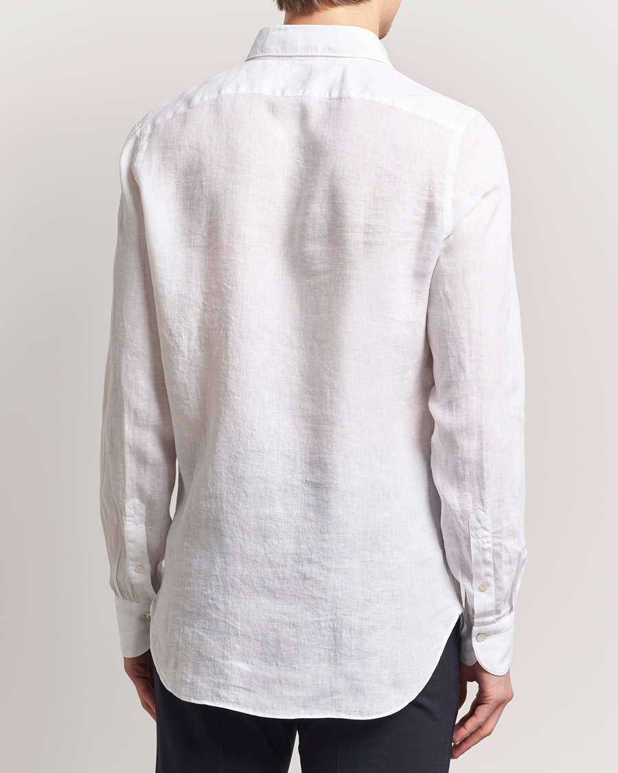 Hombres | Camisas | Finamore Napoli | Gaeta Linen Shirt White