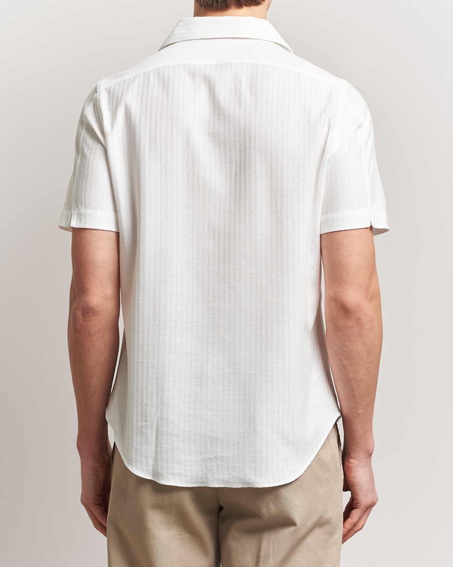 Hombres | Camisas | Finamore Napoli | Vico Jersey Short Sleeve Polo White