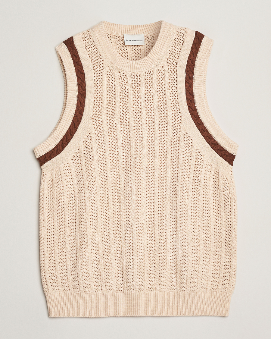 Hombres | Jerséis y prendas de punto | Drôle de Monsieur | Knitted Vest Cream