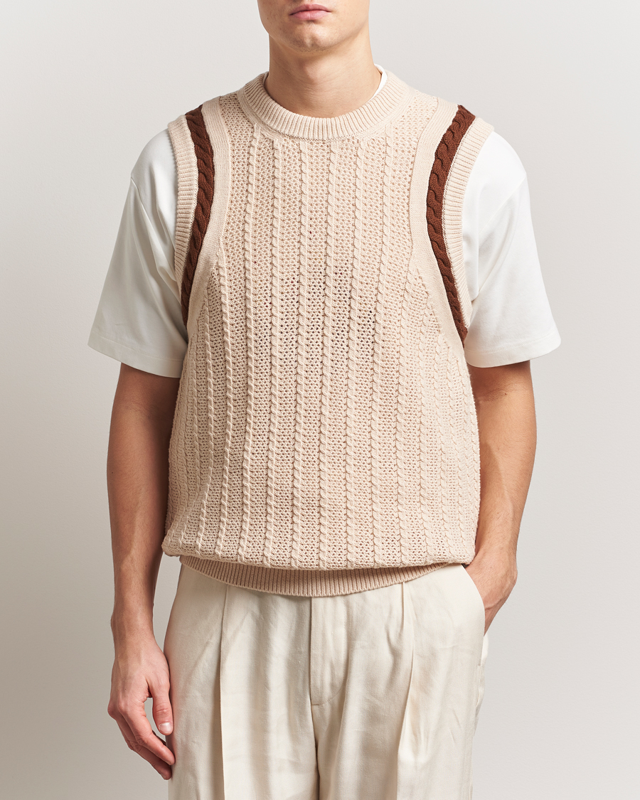 Hombres | Jerséis y prendas de punto | Drôle de Monsieur | Knitted Vest Cream