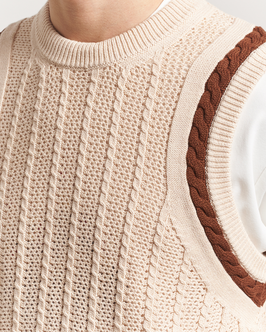 Hombres | Jerséis y prendas de punto | Drôle de Monsieur | Knitted Vest Cream