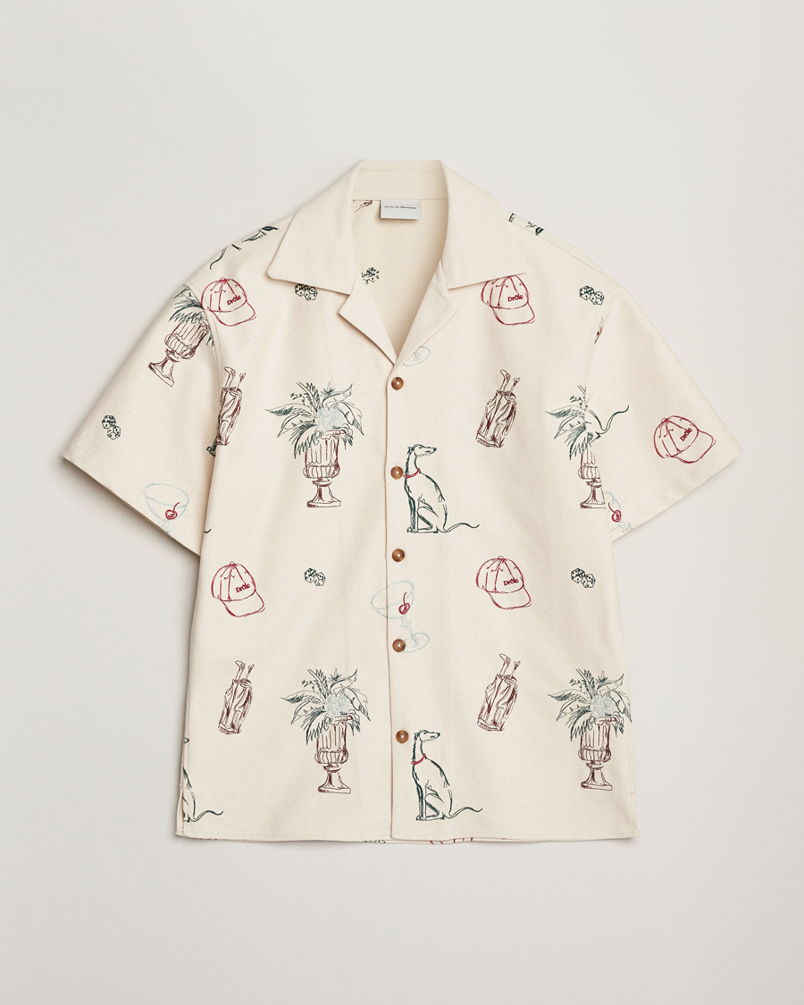 Hombres | Camisas | Drôle de Monsieur | Embroidered Country Club Shirt Ecru