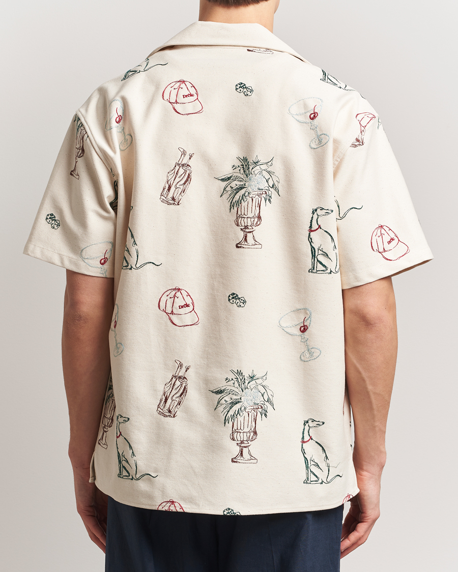Hombres | Camisas | Drôle de Monsieur | Embroidered Country Club Shirt Ecru