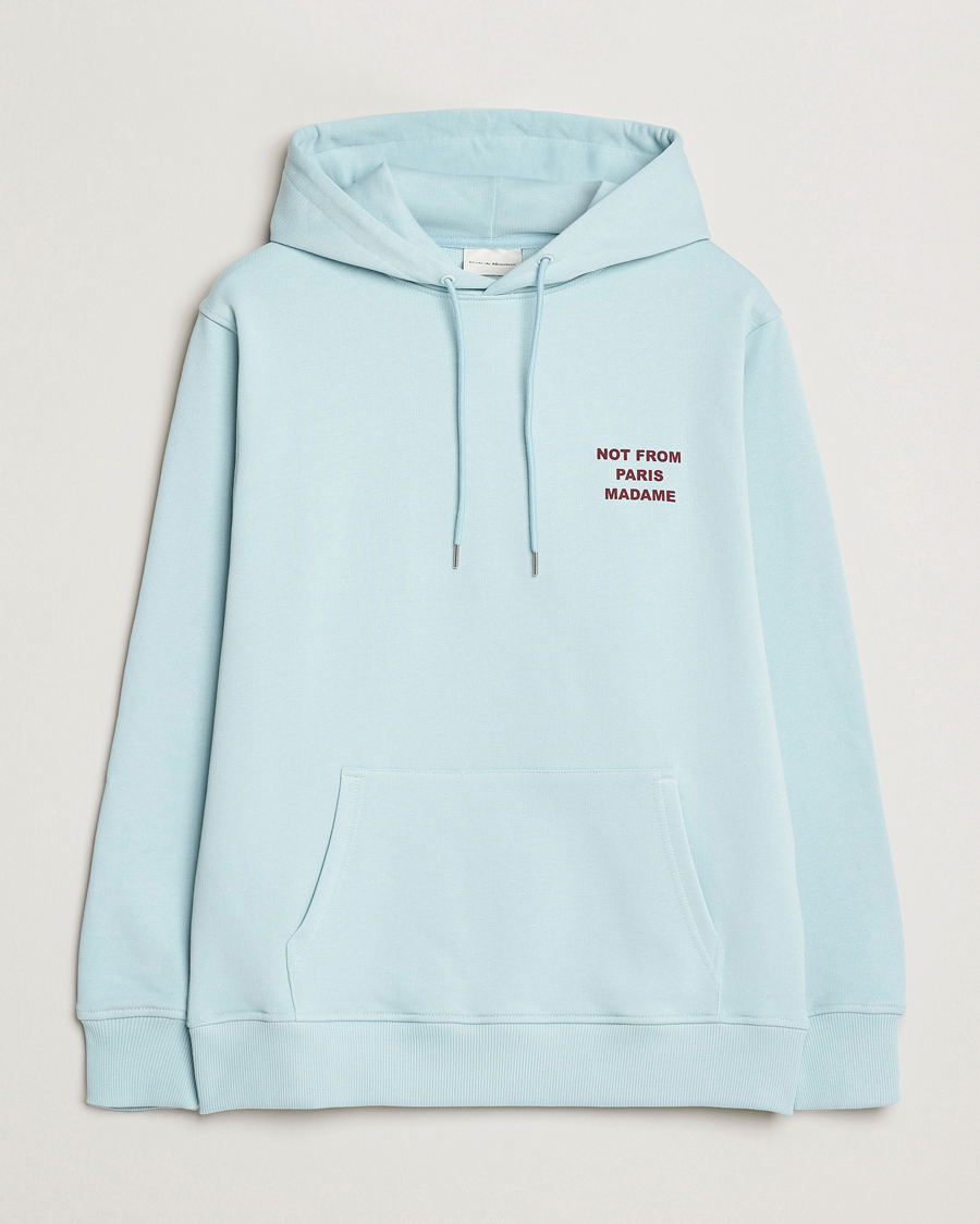 Hombres | Jerséis y prendas de punto | Drôle de Monsieur | Slogan Hoodie Light Blue