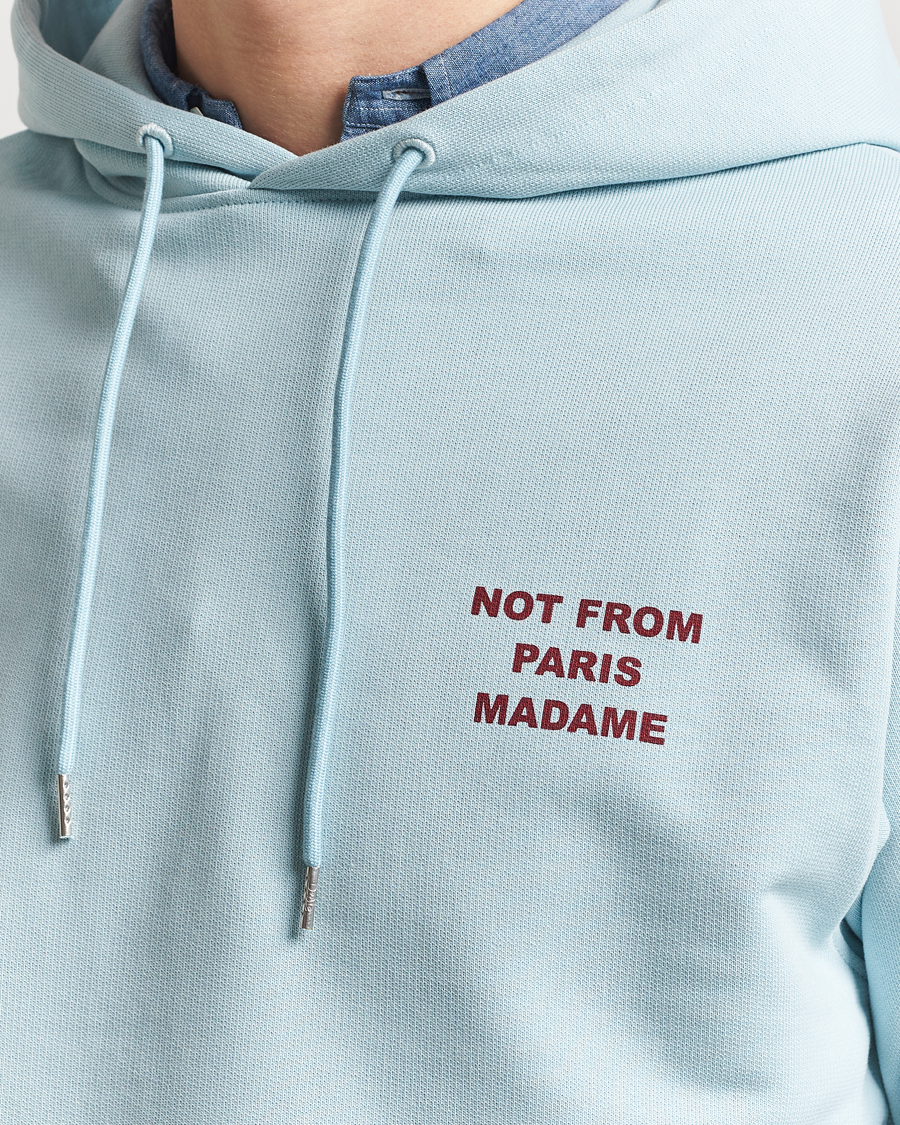 Hombres | Jerséis y prendas de punto | Drôle de Monsieur | Slogan Hoodie Light Blue