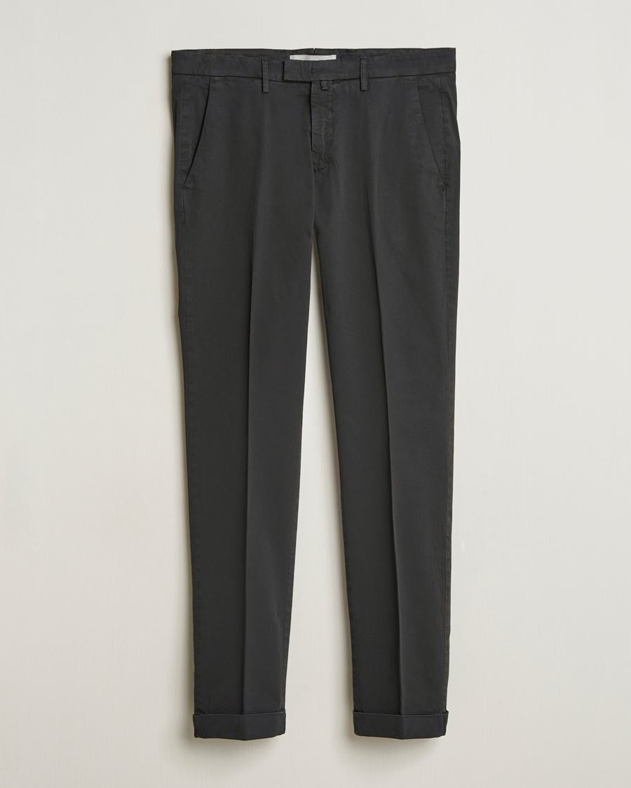 Hombres | Pantalones | Briglia 1949 | Slim Fit Cotton Chinos Black