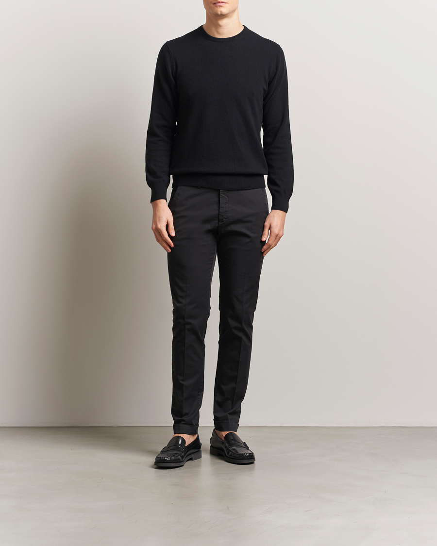 Hombres | Pantalones | Briglia 1949 | Slim Fit Cotton Chinos Black