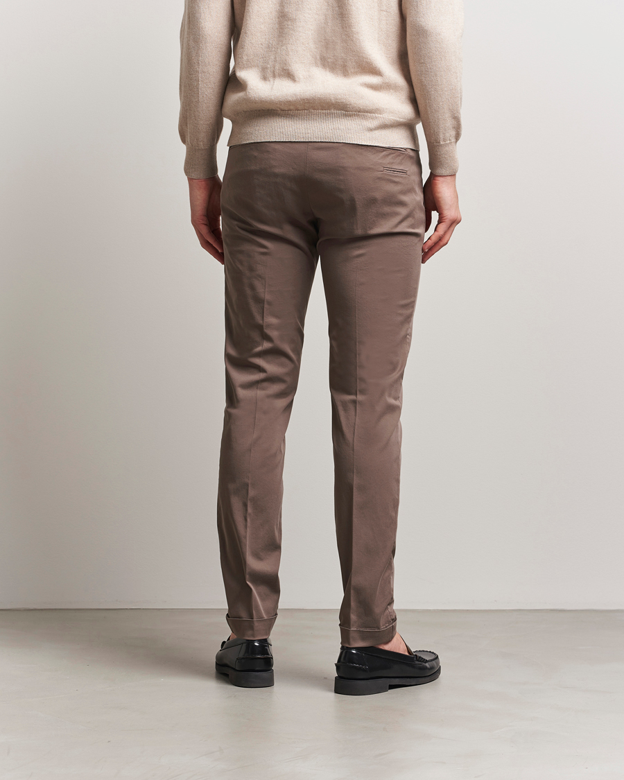 Hombres | Pantalones | Briglia 1949 | Slim Fit Cotton Chinos Brown