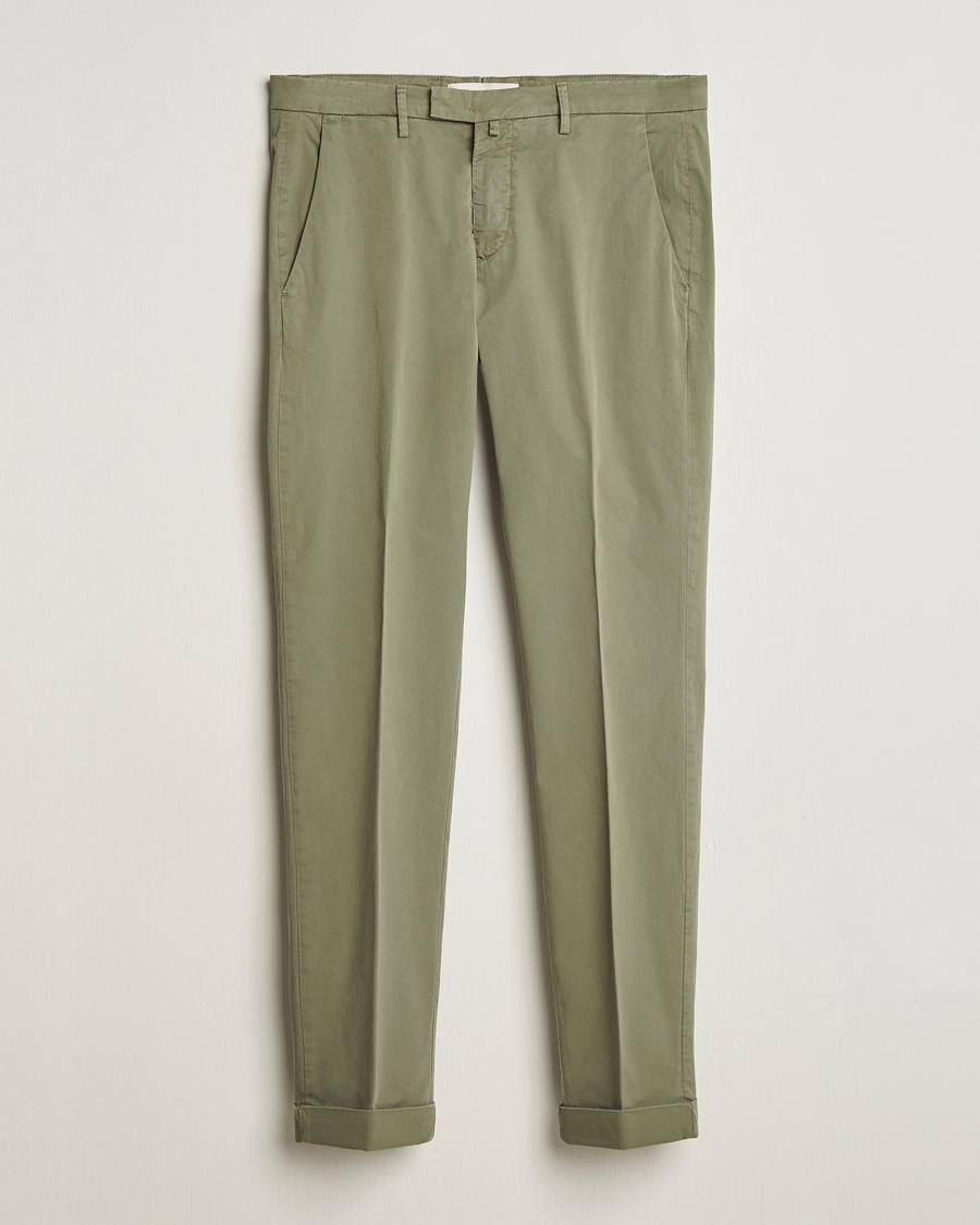 Hombres | Pantalones | Briglia 1949 | Slim Fit Cotton Chinos Olive