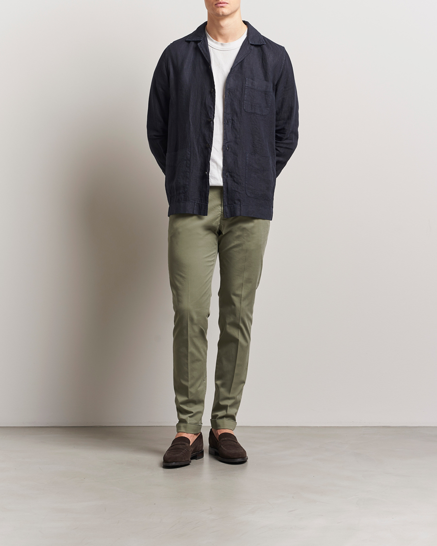 Hombres | Pantalones | Briglia 1949 | Slim Fit Cotton Chinos Olive