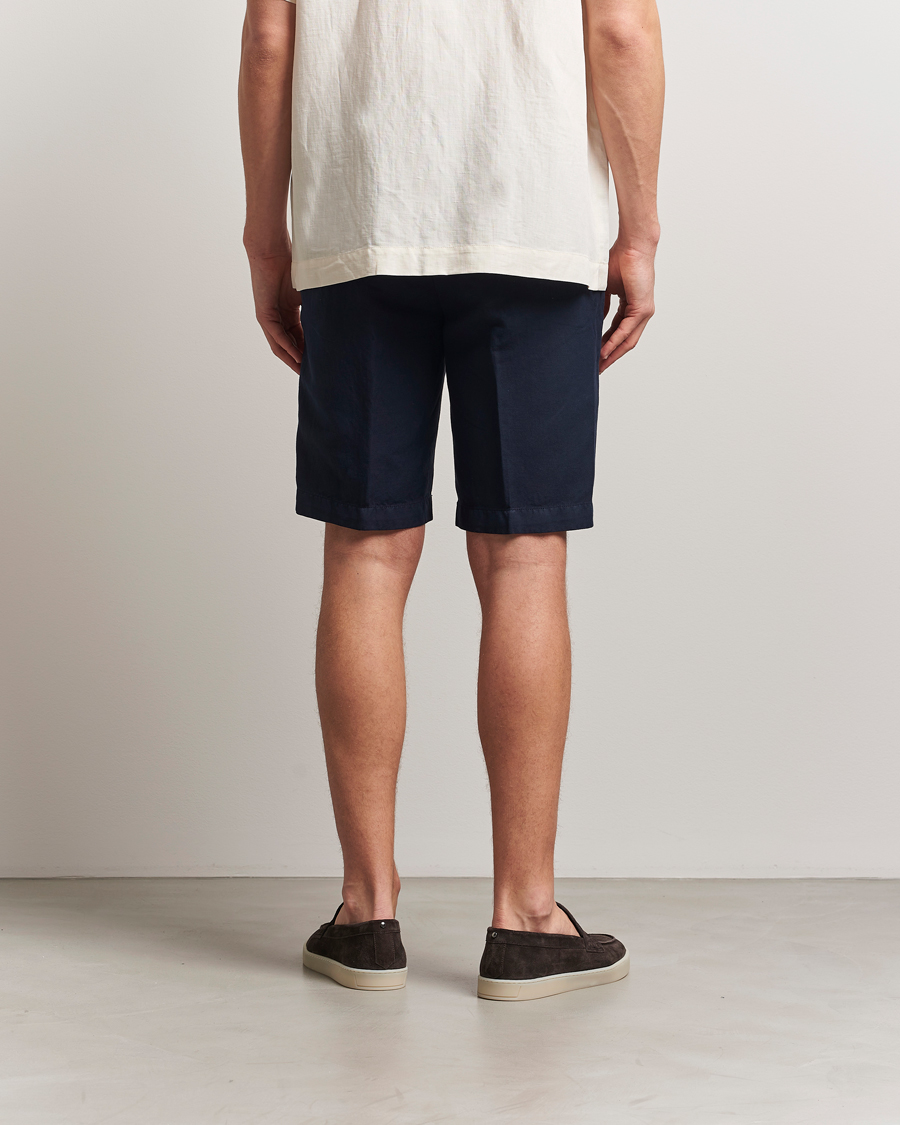 Hombres | Pantalones cortos | Briglia 1949 | Linen/Cotton Drawstring Shorts Navy
