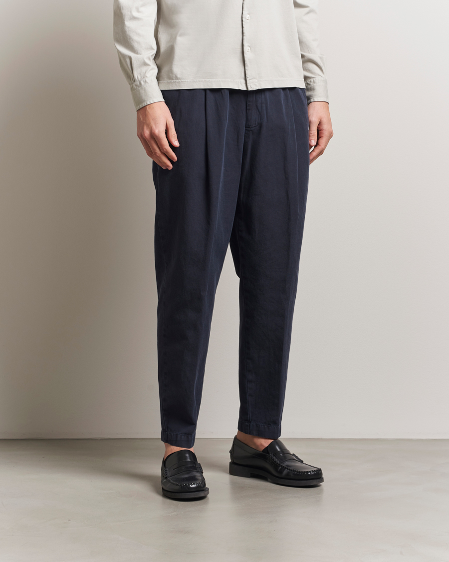 Hombres | Pantalones | Briglia 1949 | Cotton/Linen Drawstring Pants Navy