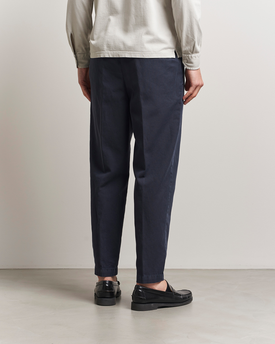 Hombres | Pantalones | Briglia 1949 | Cotton/Linen Drawstring Pants Navy