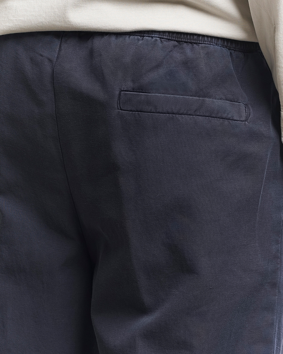 Hombres | Pantalones | Briglia 1949 | Cotton/Linen Drawstring Pants Navy