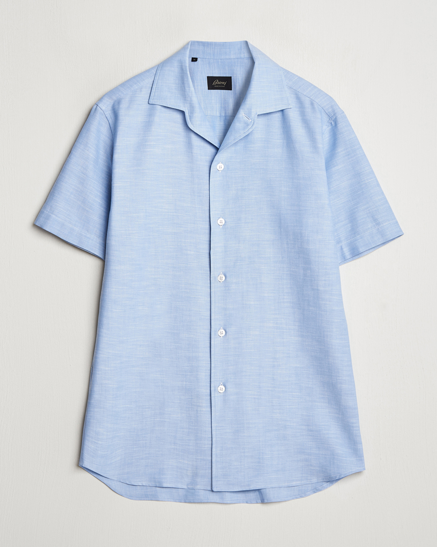 Hombres | Camisas | Brioni | Cotton Capri Shirt Light Blue