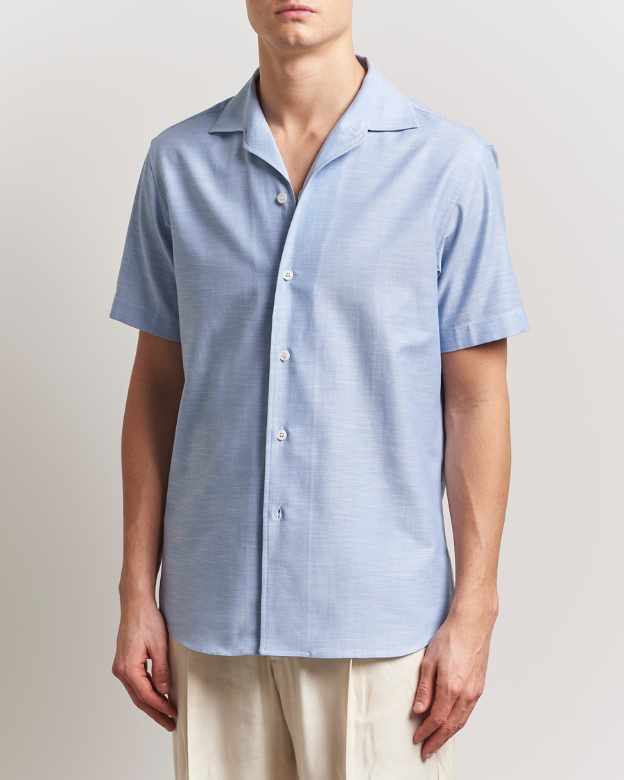 Hombres | Camisas | Brioni | Cotton Capri Shirt Light Blue