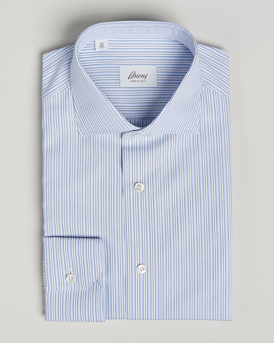 Hombres | Camisas | Brioni | Slim Fit Dress Shirt Blue Stripes