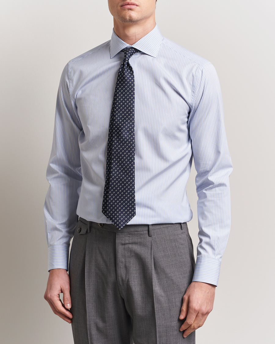 Hombres | Camisas | Brioni | Slim Fit Dress Shirt Blue Stripes