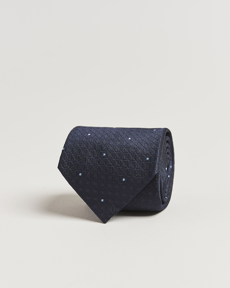 Hombres | Brioni Jacquard Silk Tie Navy | Brioni | Jacquard Silk Tie Navy