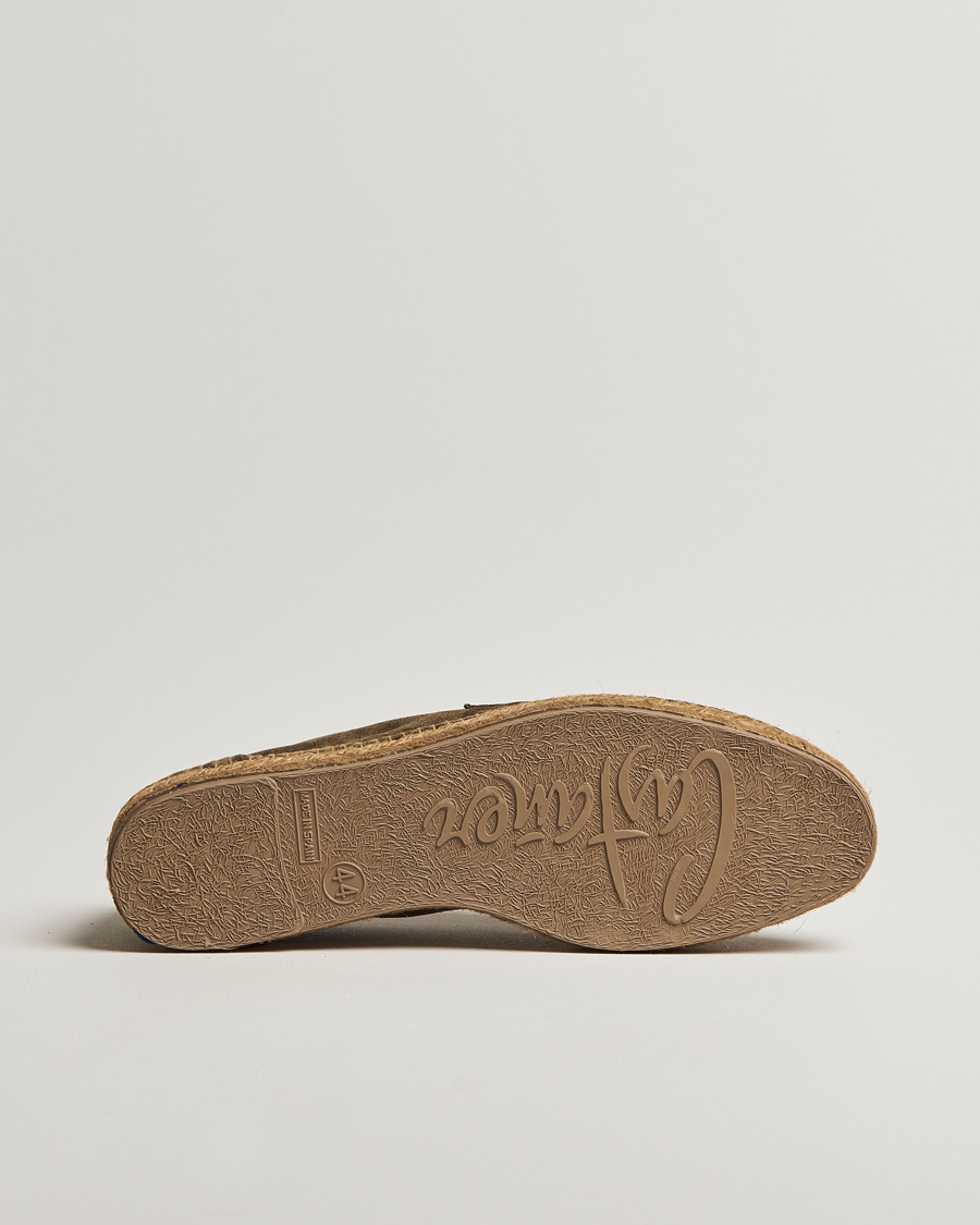 Hombres | Alpargatas | Castañer | Nacho Casual Suede Loafers Verde Bosque