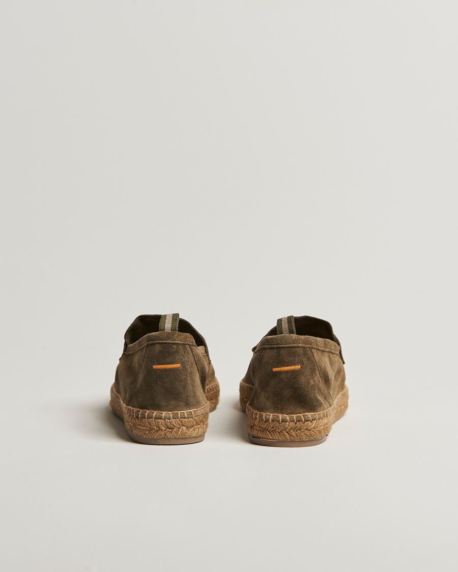 Hombres | Alpargatas | Castañer | Nacho Casual Suede Loafers Verde Bosque