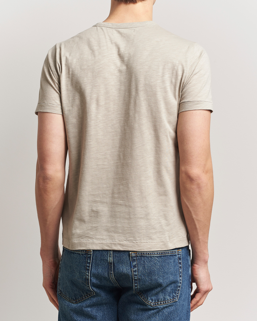Hombres | Camisetas | Merz b. Schwanen | Organic Pima Cotton Slub Crew Neck T-Shirt Greige