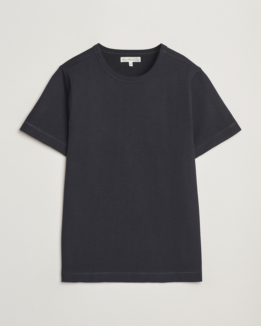 Hombres | Camisetas | Merz b. Schwanen | Relaxed Fit Loopwheeled Heavy T-Shirt Charcoal