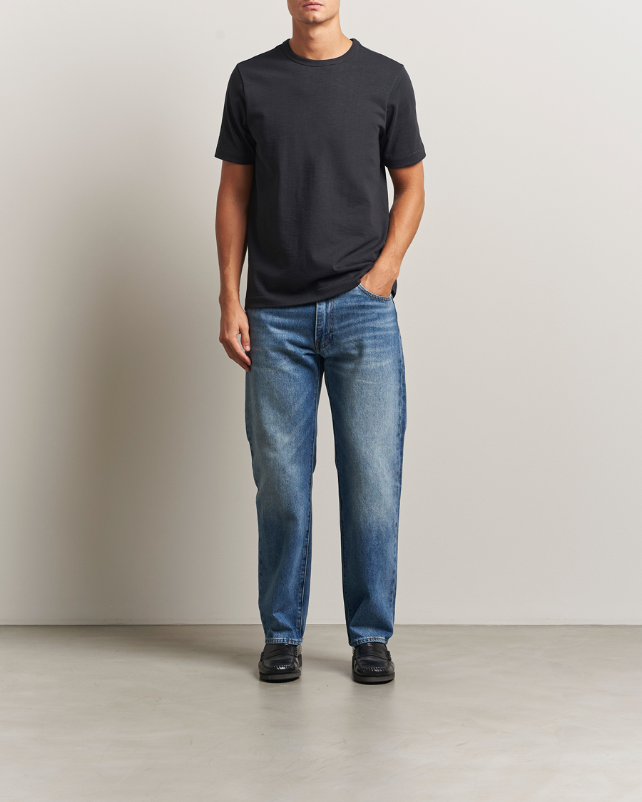 Hombres | Camisetas | Merz b. Schwanen | Relaxed Fit Loopwheeled Heavy T-Shirt Charcoal