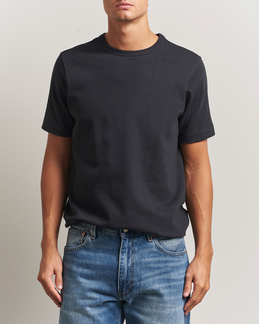 Hombres | Camisetas | Merz b. Schwanen | Relaxed Fit Loopwheeled Heavy T-Shirt Charcoal