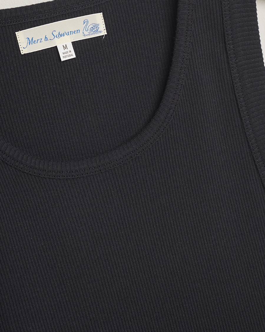 Hombres | Camisetas | Merz b. Schwanen | Ribbed Tank Top Charcoal