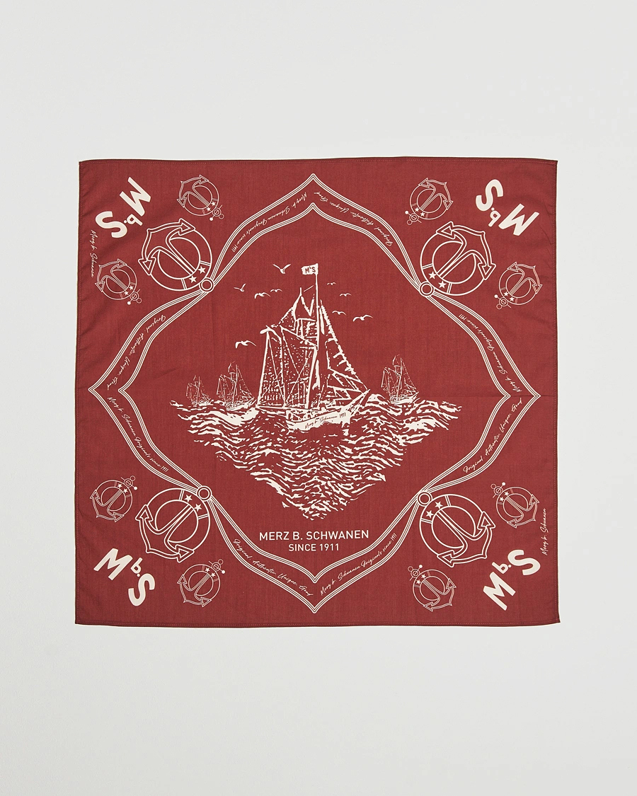 Hombres | Merz b. Schwanen Cotton Bandana Chestnut | Merz b. Schwanen | Cotton Bandana Chestnut