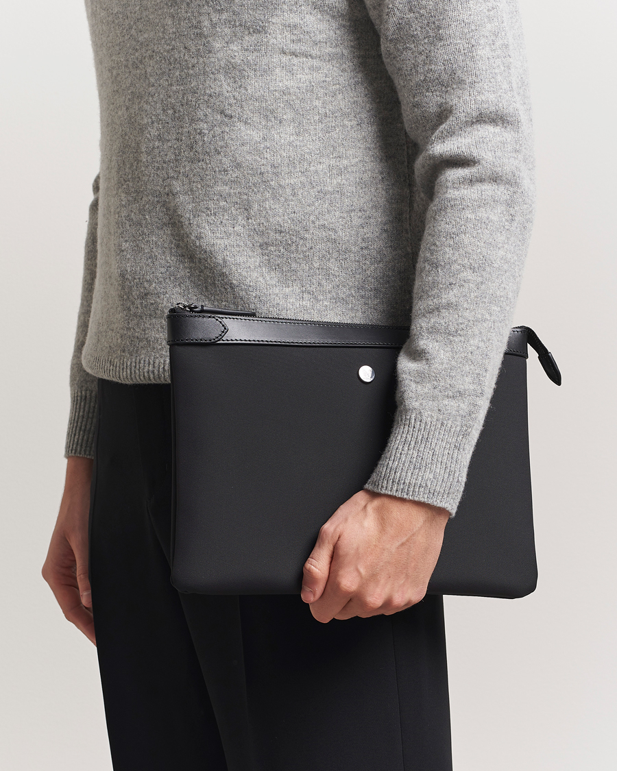 Hombres | Bolsos | Mismo | M/S Nylon Pouch Large Eclipse Black/Black