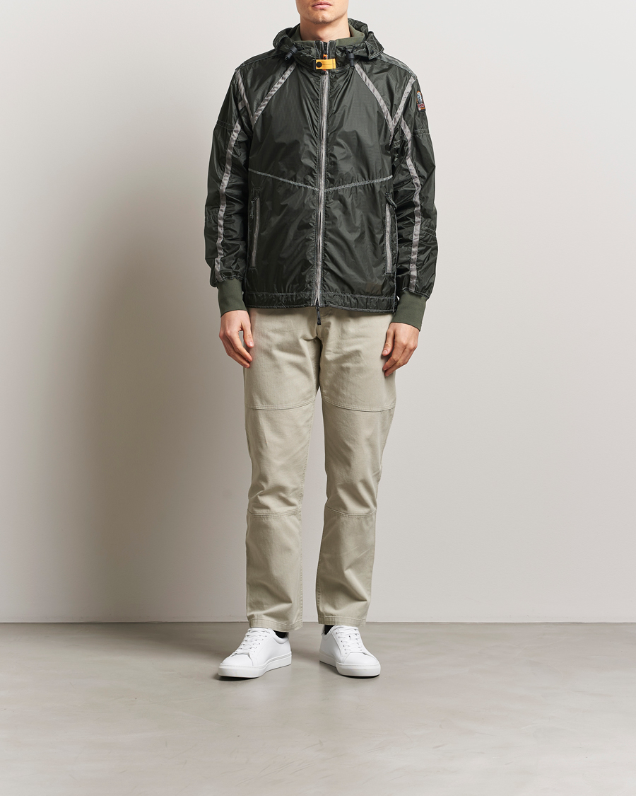 Hombres | Abrigos y chaquetas | Parajumpers | Edge Nylon Double Ripstop Hooded Jacket Thyme Green