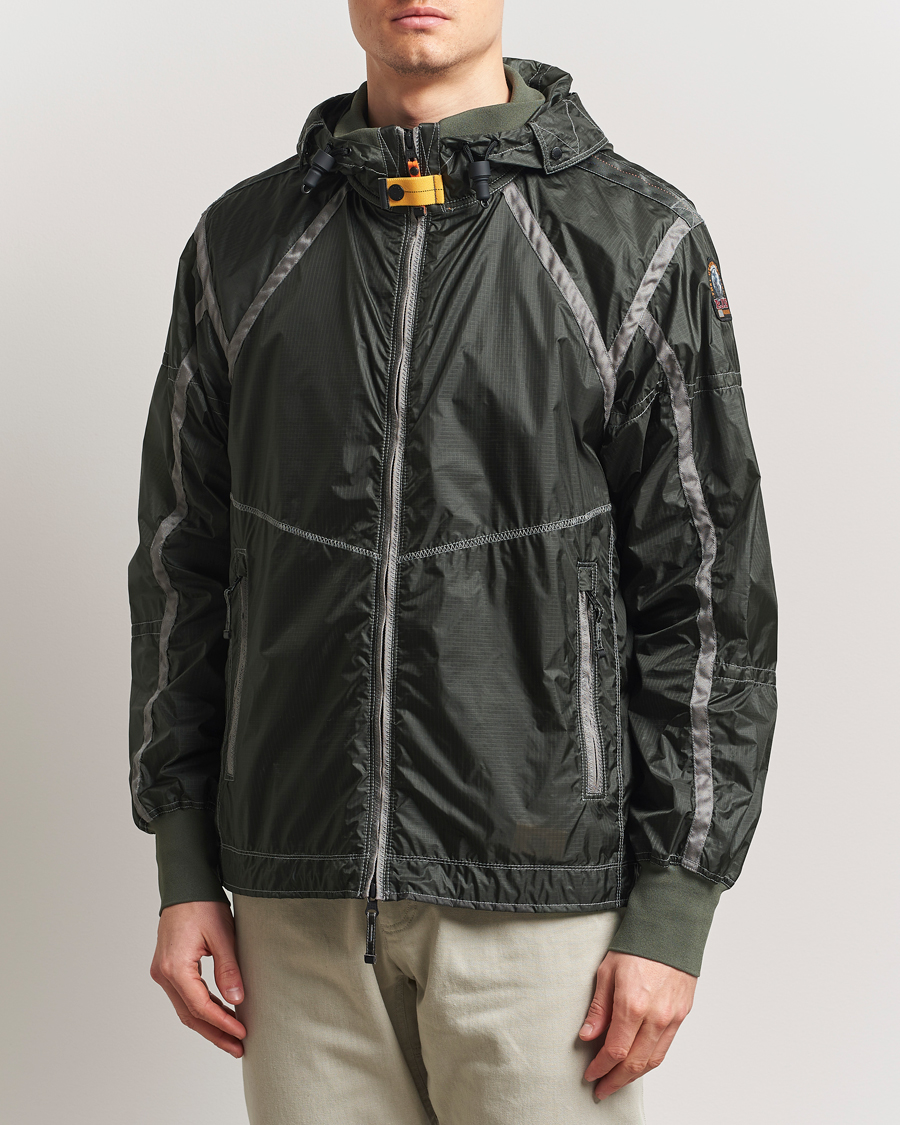 Hombres | Abrigos y chaquetas | Parajumpers | Edge Nylon Double Ripstop Hooded Jacket Thyme Green