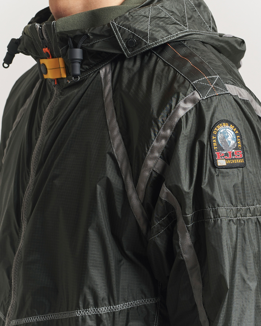 Hombres | Abrigos y chaquetas | Parajumpers | Edge Nylon Double Ripstop Hooded Jacket Thyme Green
