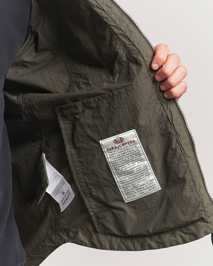 Hombres | Abrigos y chaquetas | Parajumpers | Rayner Peached Poplin Shirt Jacket Kombu Green