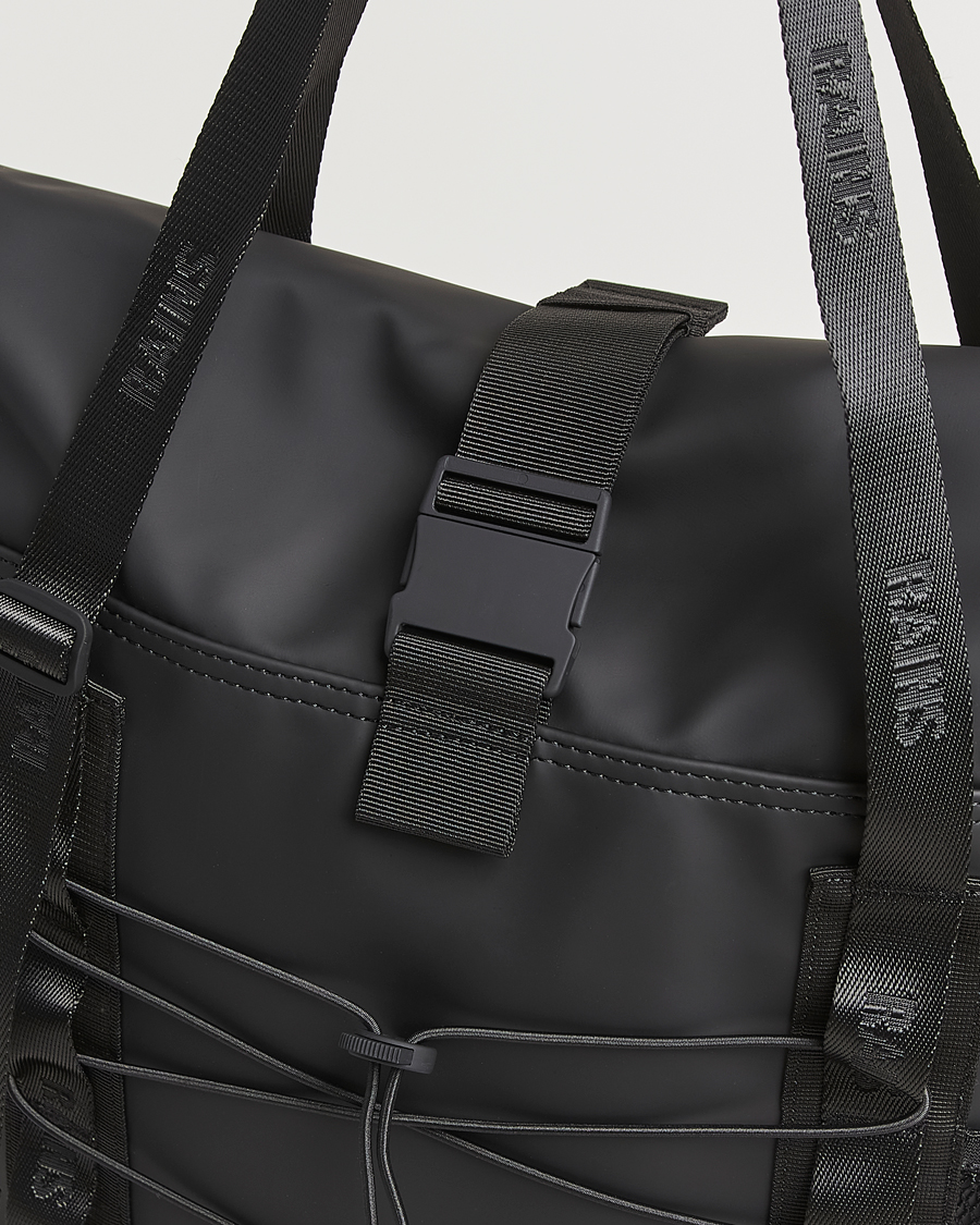 Hombres | RAINS Trail Rolltop Tote Bag Black | RAINS | Trail Rolltop Tote Bag Black