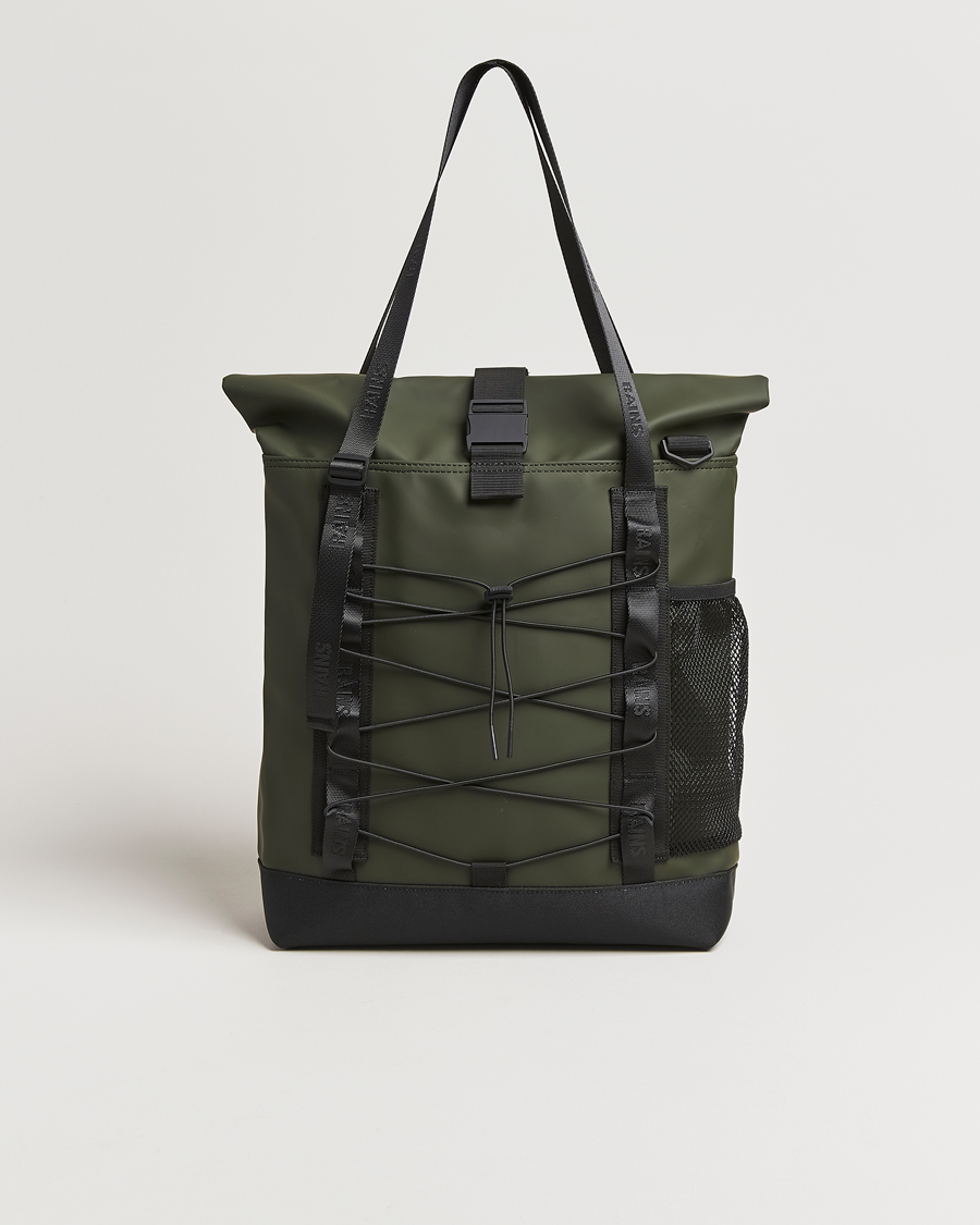 Hombres | RAINS Trail Rolltop Tote Bag Green | RAINS | Trail Rolltop Tote Bag Green
