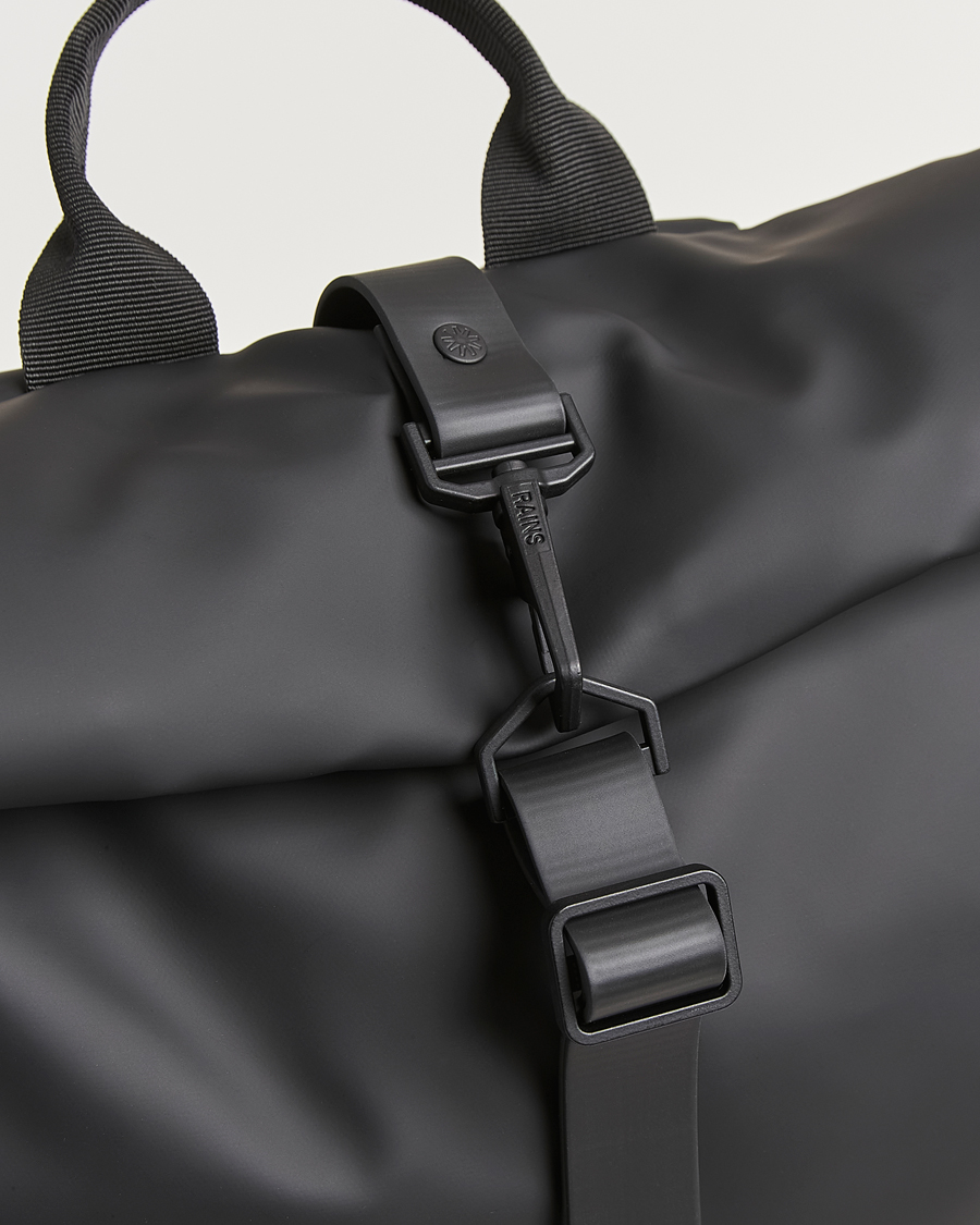 Hombres | RAINS Rolltop Large Rucksack Black | RAINS | Rolltop Large Rucksack Black