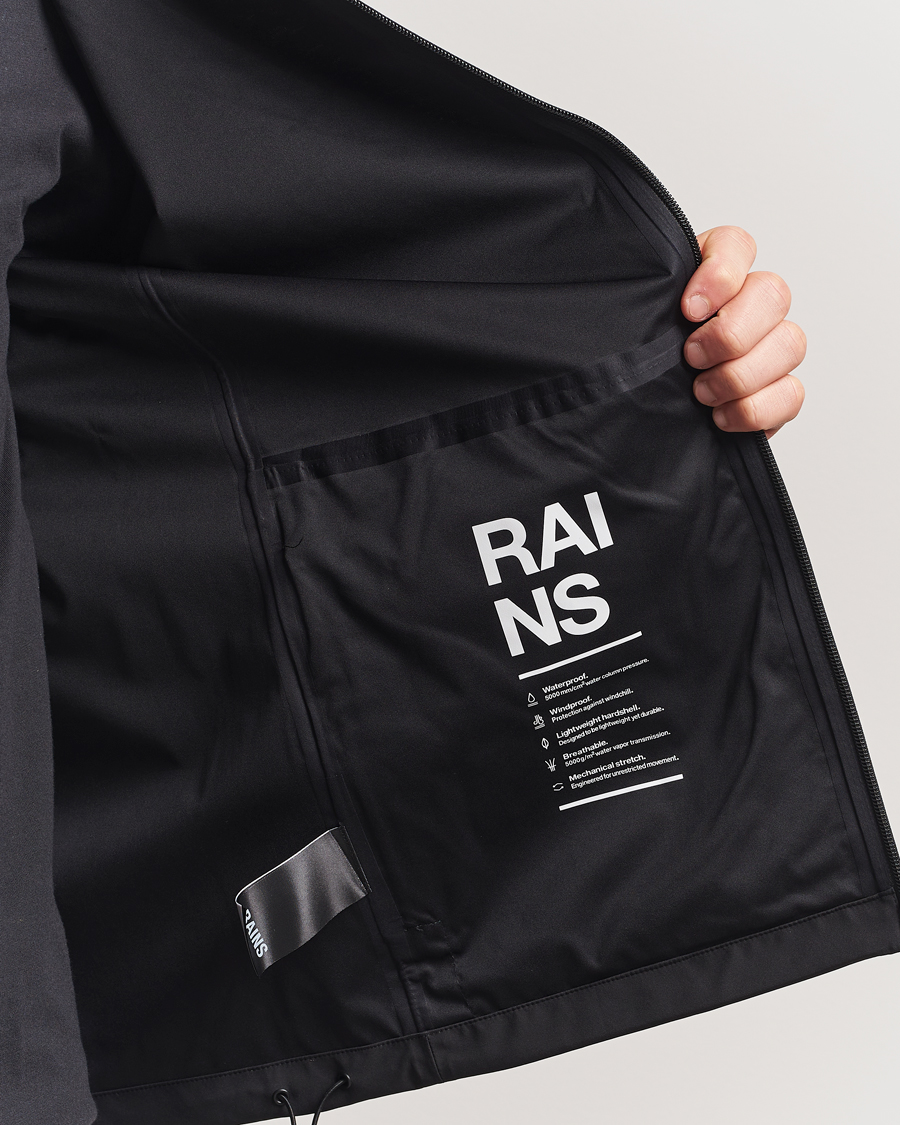 Hombres | Abrigos y chaquetas | RAINS | Suva Hooded Waterproof Jacket Black