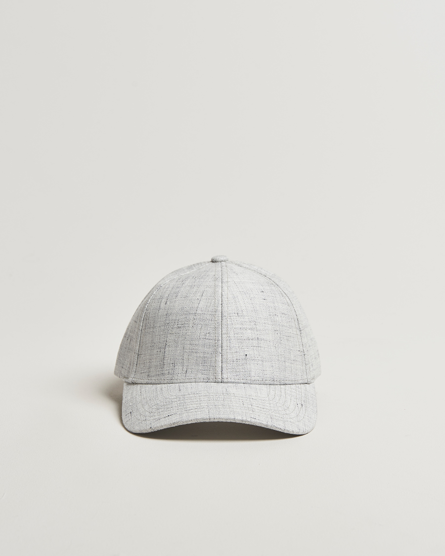 Hombres | Varsity Headwear Linen Baseball Cap Pebble Grey | Varsity Headwear | Linen Baseball Cap Pebble Grey